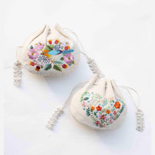 Load image into Gallery viewer, Embroidered Drawstring Pouch – Sample Sale
