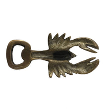 Load image into Gallery viewer, Antiqued Brass Lobster Bottle Opener | Barware | Kitchen
