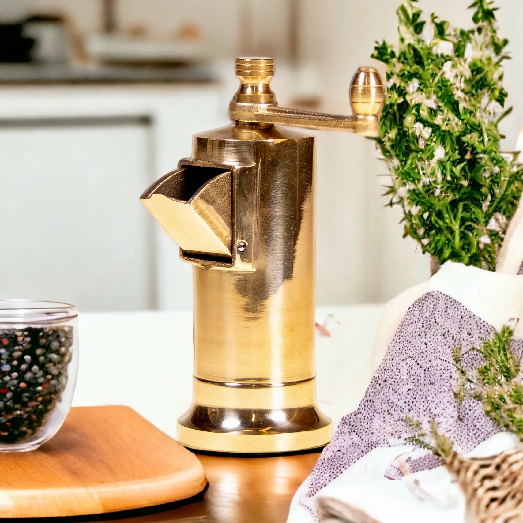 The Original 'Chefs Mate' - 5.3" Brass Pepper Grinder