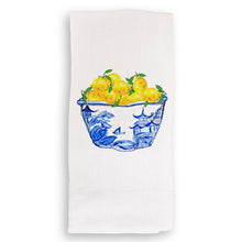 Load image into Gallery viewer, Blue &amp; White Bowl with Lemons

