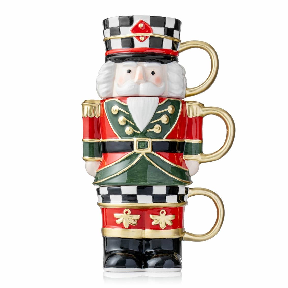 Nutcracker Stacking Mugs, Set of 3 - Holiday - Christmas