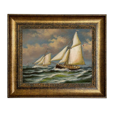 Load image into Gallery viewer, Puritan and Genesta Vintage Painting Print on Canvas

