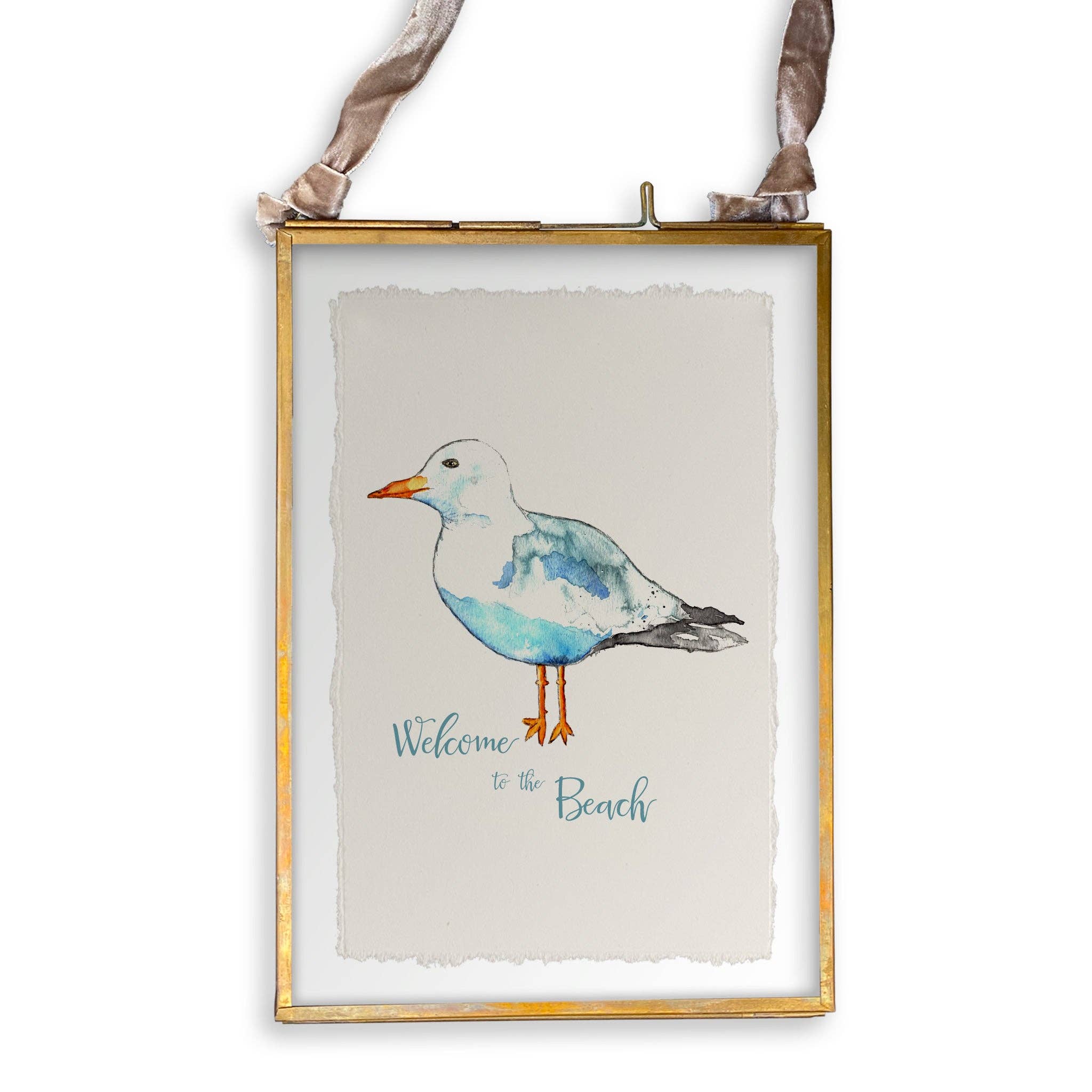 Seagull with Welcome to the Beach