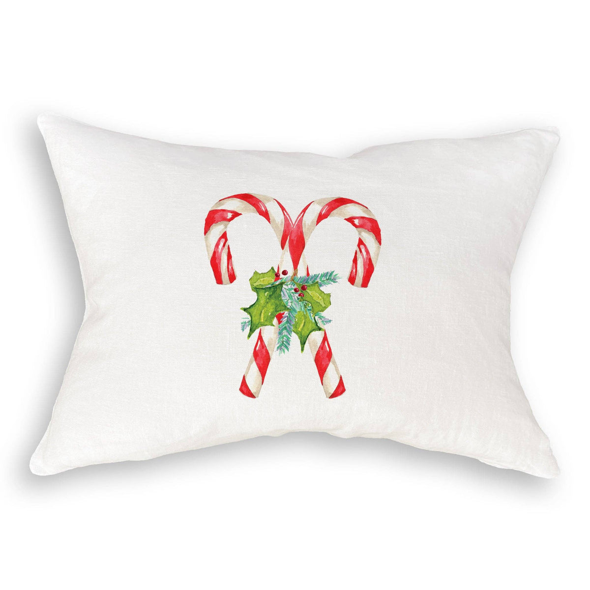 Candy Canes with Greens Kitchen Towel