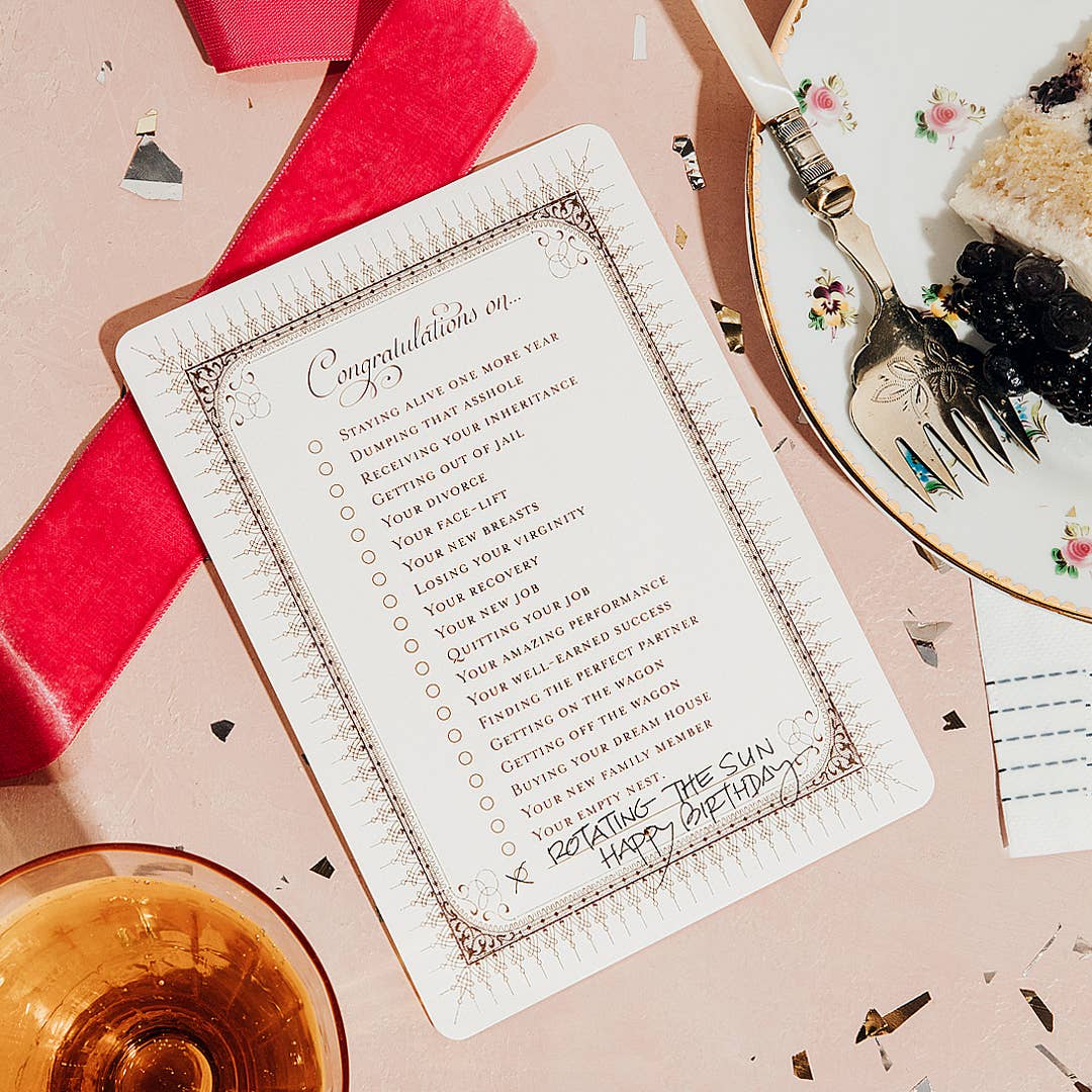 Congratulations Check List Greeting Card