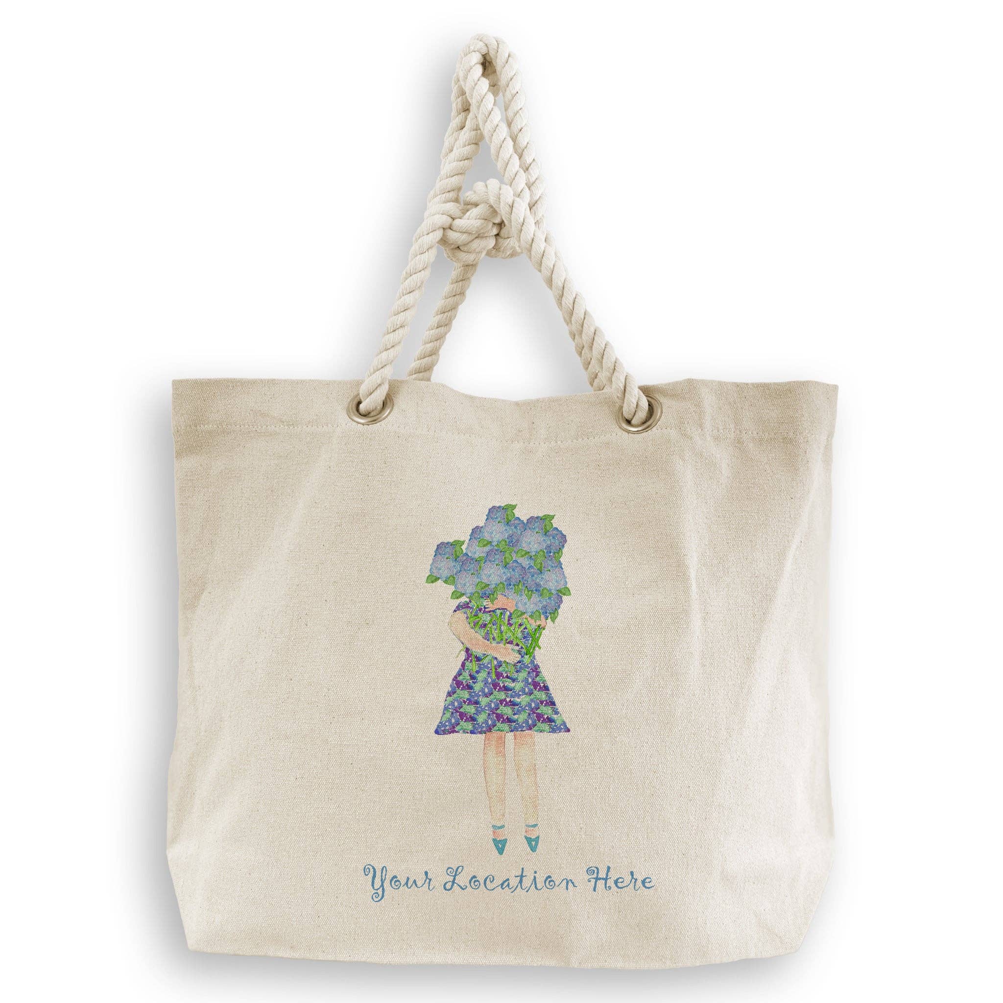 Lady with Hydrangeas Notecard & Hand Towel