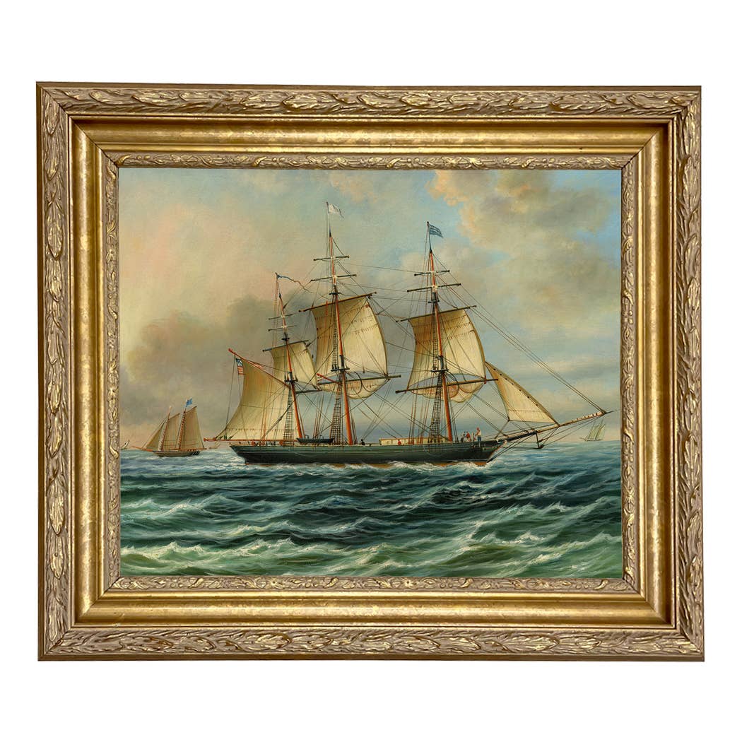 Baltimore Clipper Architect Vintage Painting Print