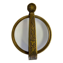 Load image into Gallery viewer, Antiqued Folding Brass Magnifying Glass | Tabletop decor
