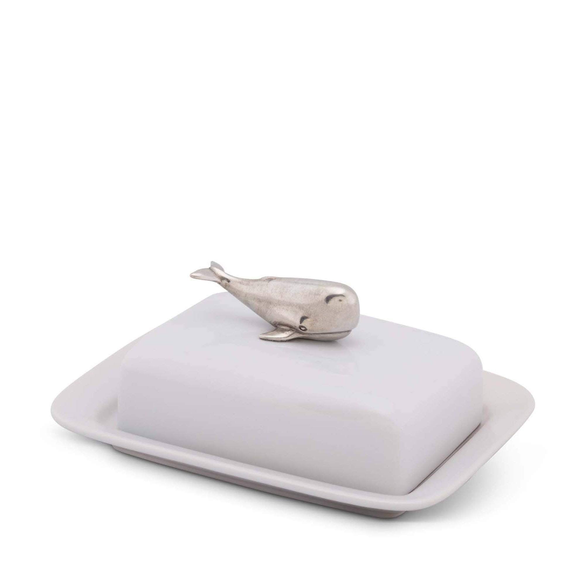 Whale Stoneware Butter dish