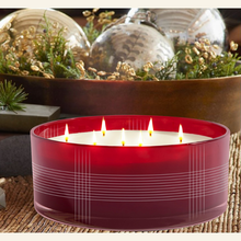 Load image into Gallery viewer, Holiday Spice Plaid Centerpiece Candle
