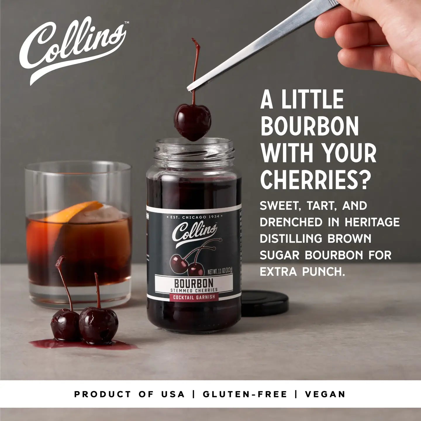 Bourbon Soaked Cherries - 11oz