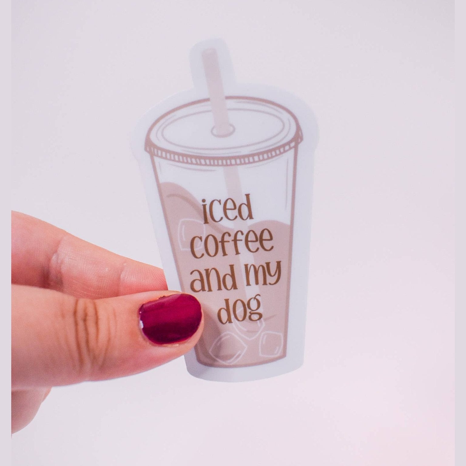 Iced Coffee & My Dog Sticker