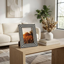 Load image into Gallery viewer, Photo Frame - Black Resin Modern Dimensional Lines, 4x6 in.
