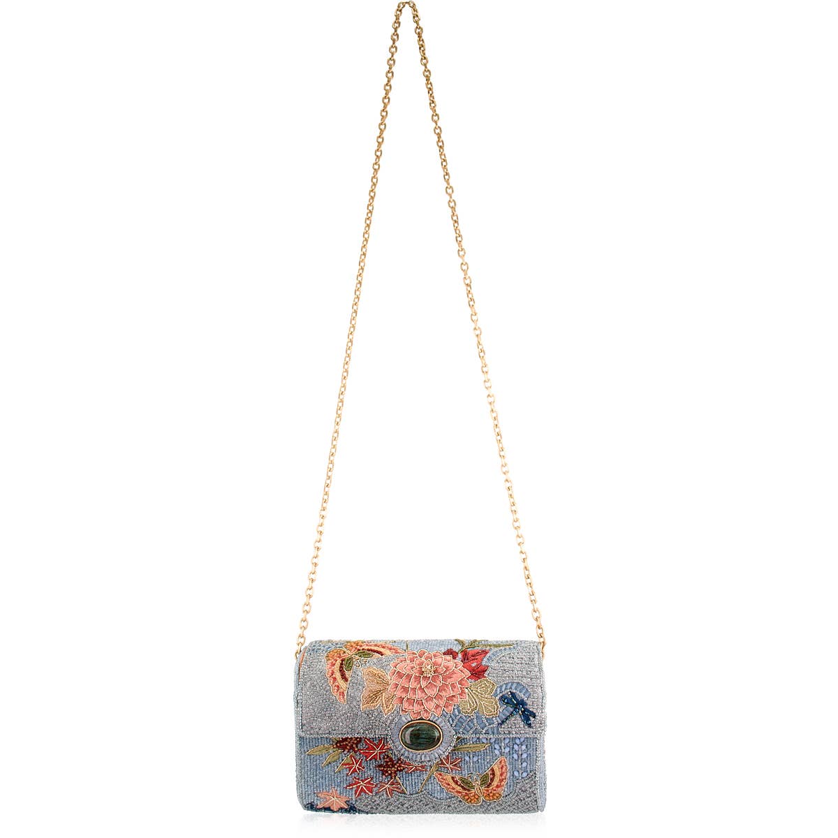 Lotus Mist Beaded Floral CrossBody Bag