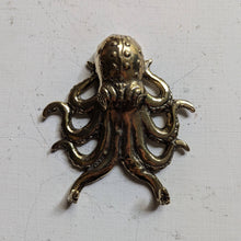 Load image into Gallery viewer, Brass Octopus Wall Hook – Nautical Octopus Coat Hook | Coastal Bathroom &amp; Ocean Decor

