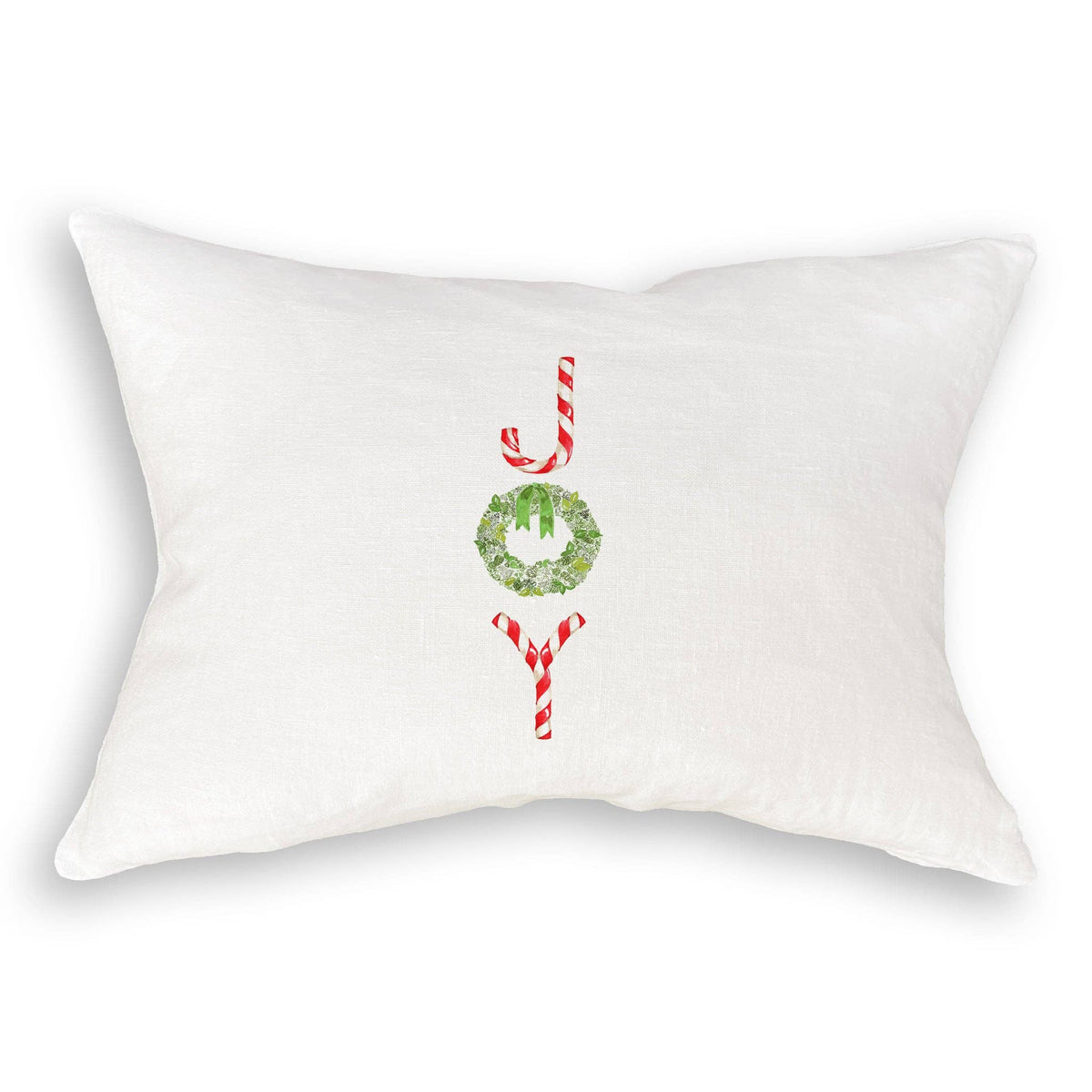 Joy with Candy Canes and Wreath Kitchen Towel