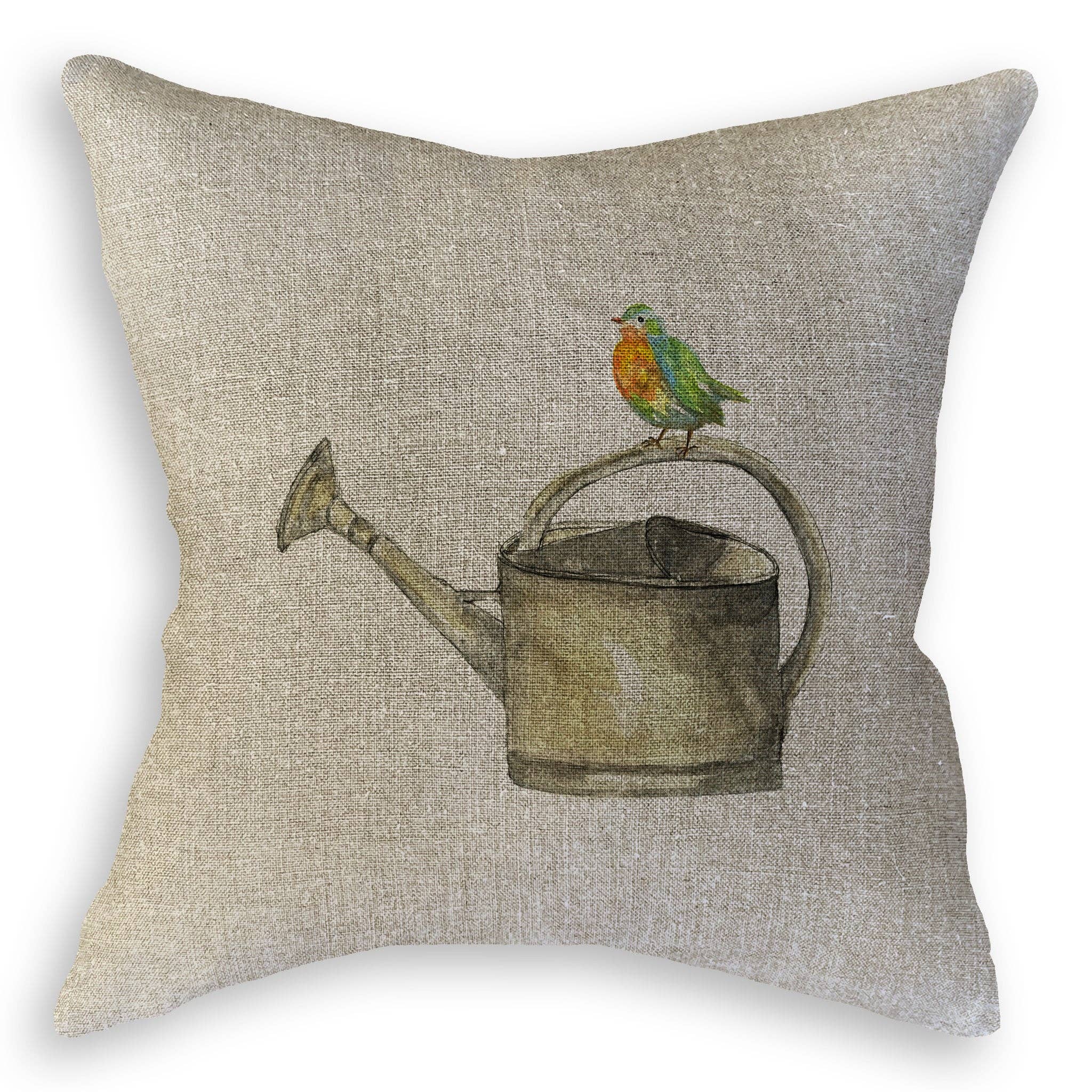 Watering Can with Bird