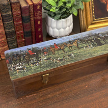 Load image into Gallery viewer, Equestrian Fox Hunt Wood Writing Box | Desk essentials
