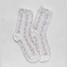 Load image into Gallery viewer, Vintage Floral Vine Crew Socks
