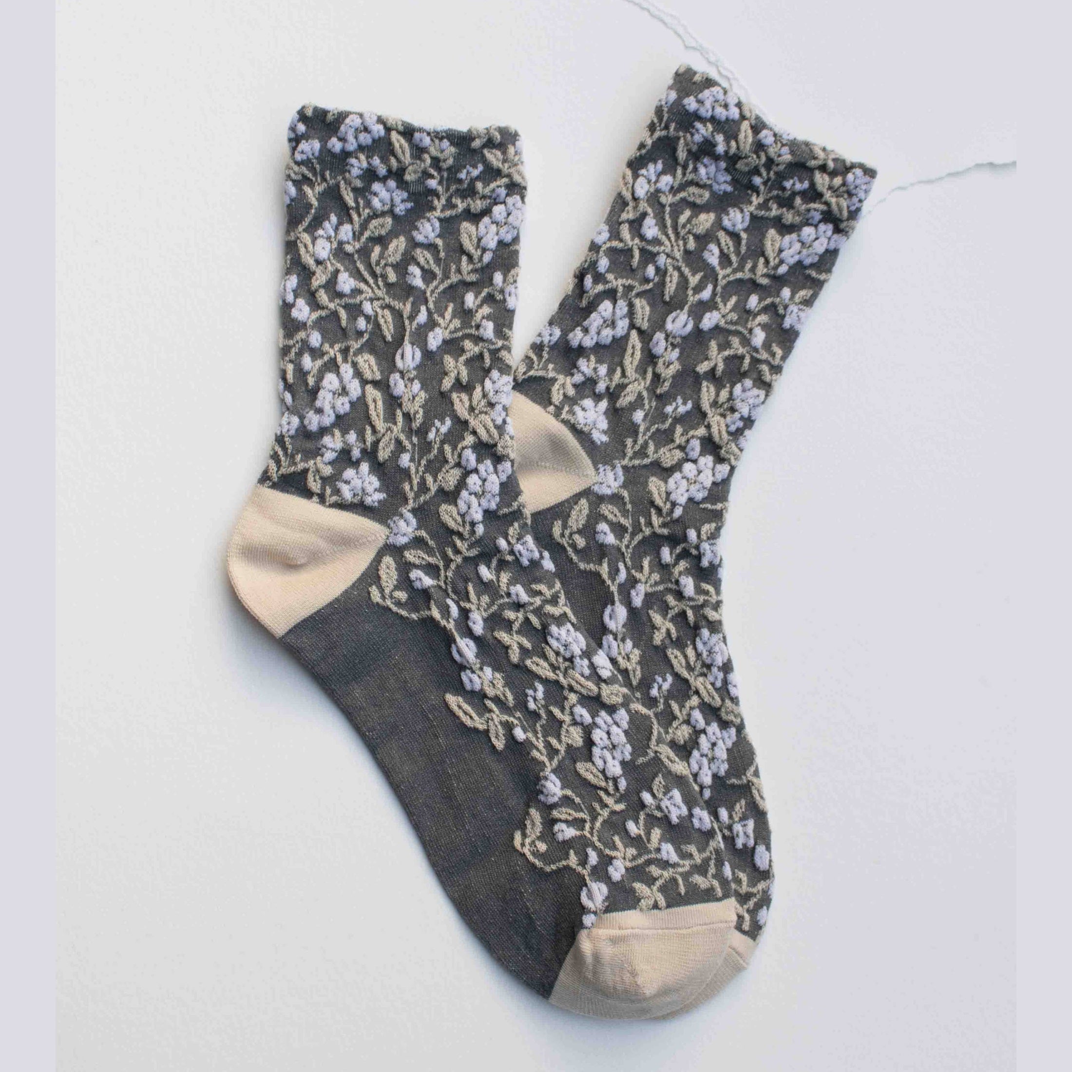 Floral Textured Socks