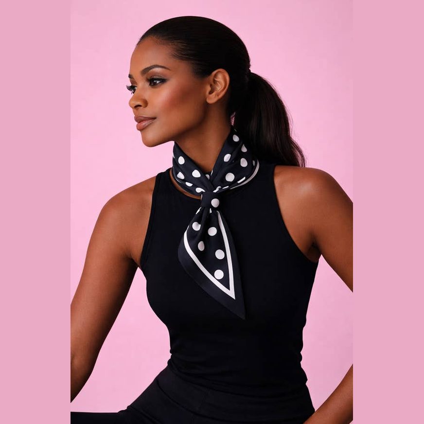 Black Dots Loop Scarf
