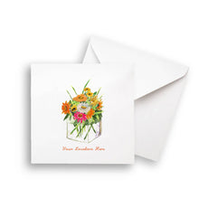 Load image into Gallery viewer, Square Vase with Flowers and Location
