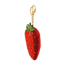 Load image into Gallery viewer, Berry Beautiful Strawberry Beaded Coin Purse
