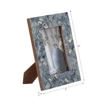 Load image into Gallery viewer, Photo Frame - Blue/Ivory Resin Woven, 4x6 in.
