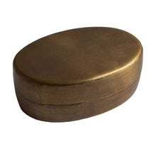 Load image into Gallery viewer, Sailing Ship Pill Box, Solid Antiqued Brass, 3"
