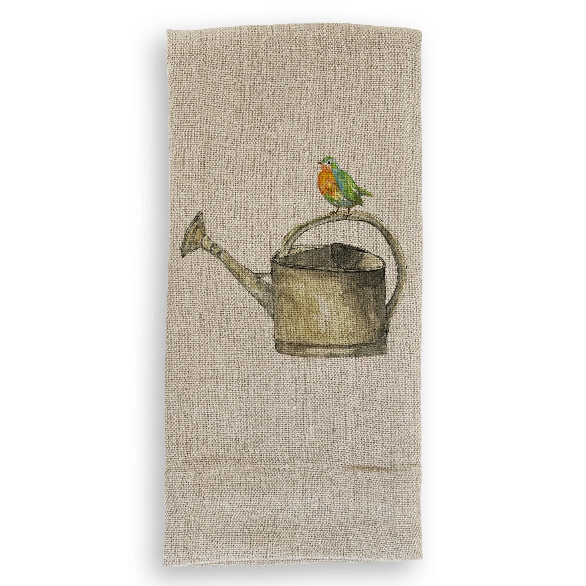 Watering Can with Bird