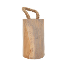 Load image into Gallery viewer, Object - Brown Wood Door Stopper with Rope Handle, 10 in.
