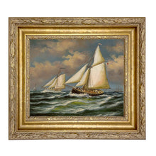 Load image into Gallery viewer, Puritan and Genesta Vintage Painting Print on Canvas
