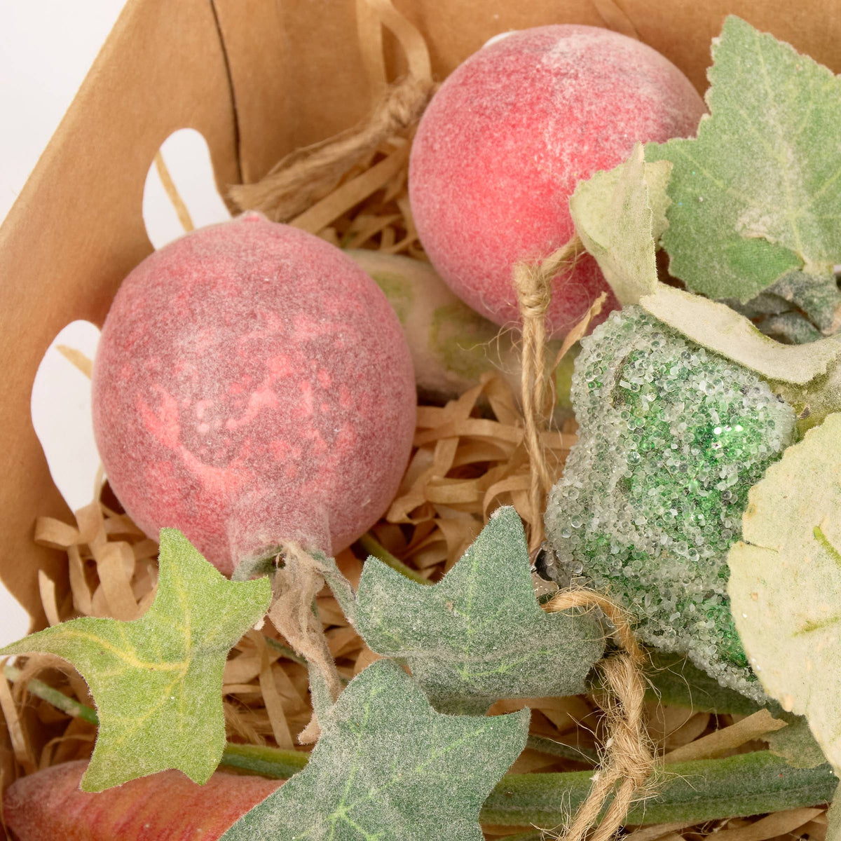 Glass Veggies Ornament Set