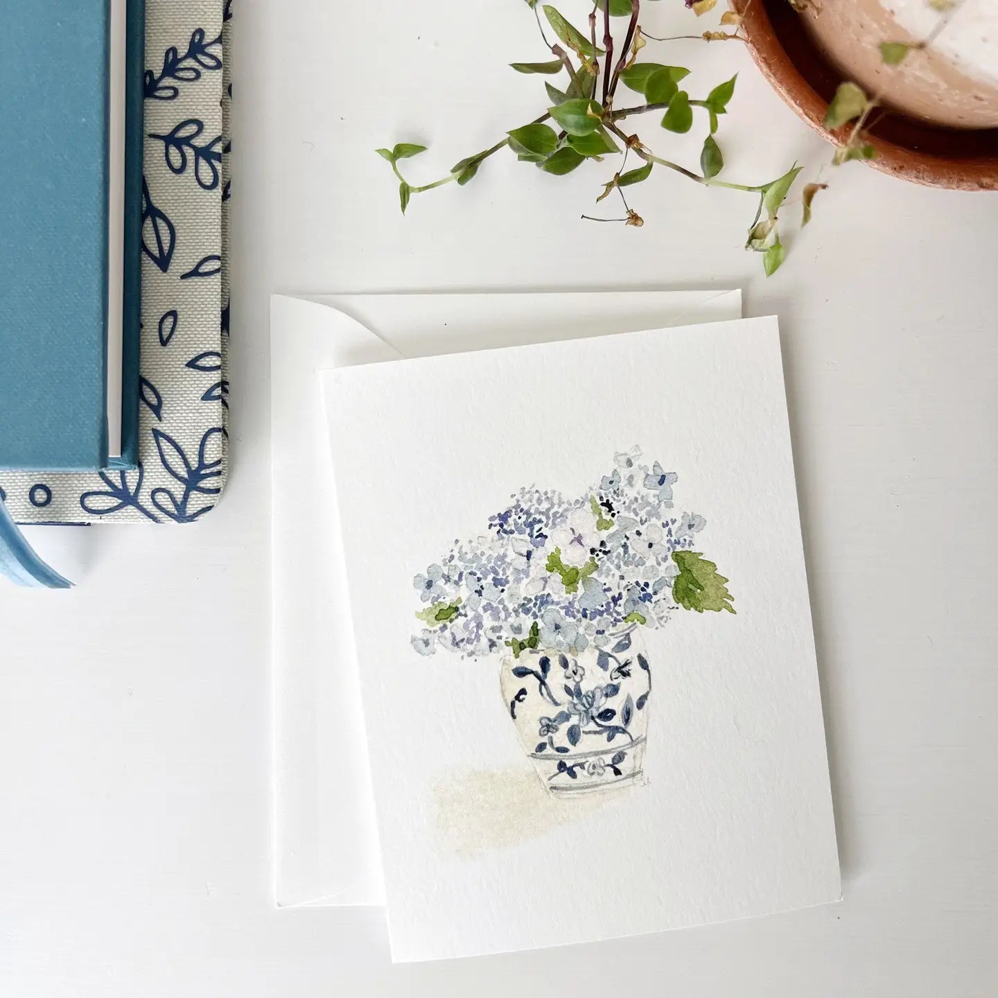 Set of 8 Hydrangea Bouquet Notecards