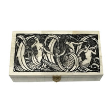 Load image into Gallery viewer, Mermaids Engraved Trinket Jewelry Storage Bone Box | Desktop

