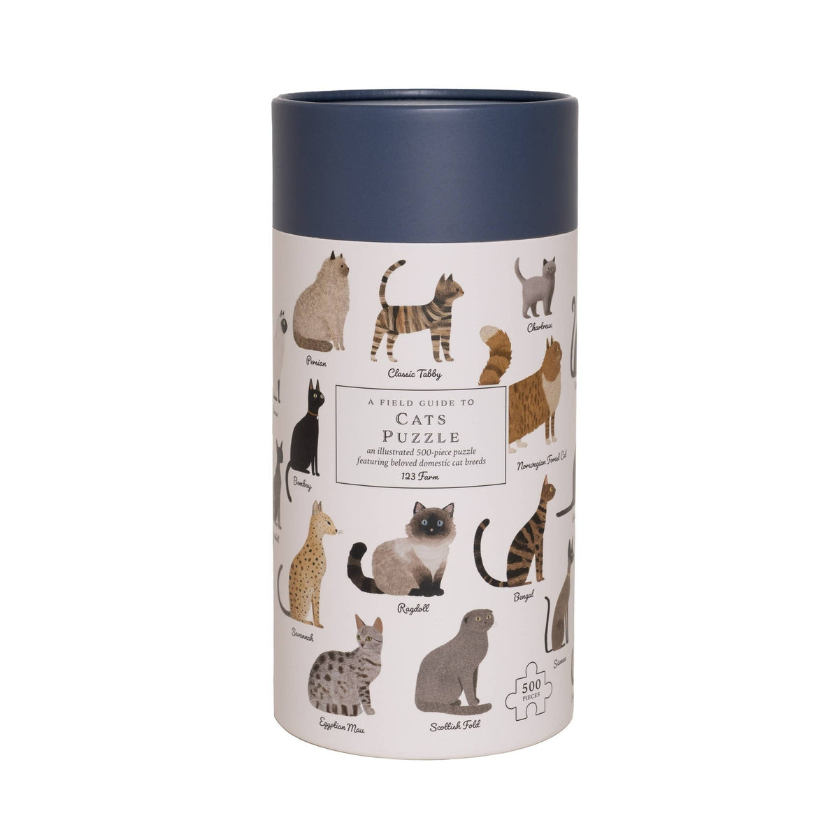 Cats Puzzle – 500 Pc Tube with Vintage Illustrations