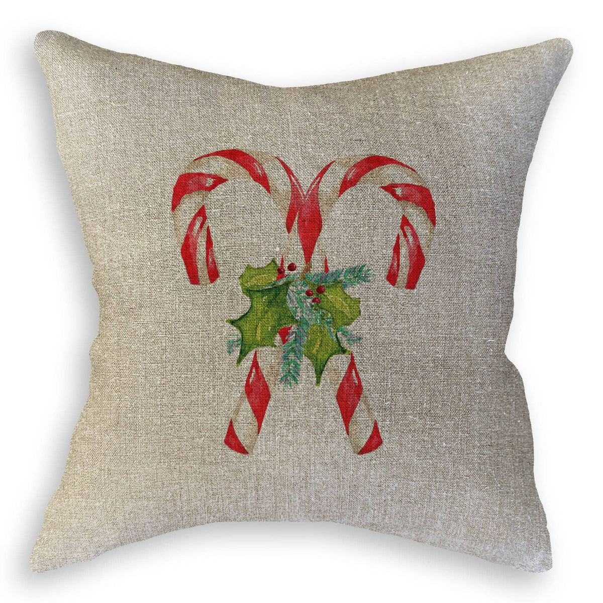 Candy Canes with Greens Kitchen Towel