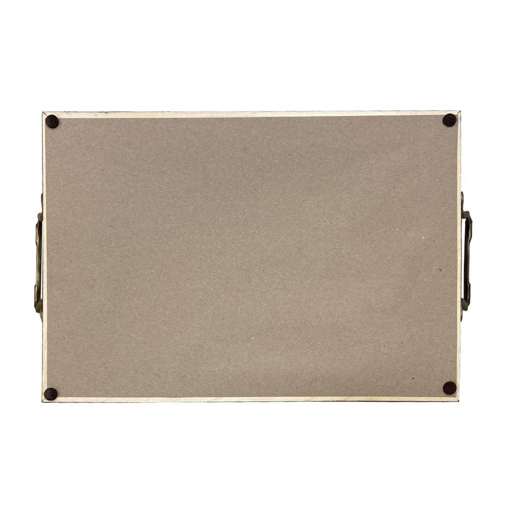 "Rowing Ashore" Decorative Tray w/ Brass Handles