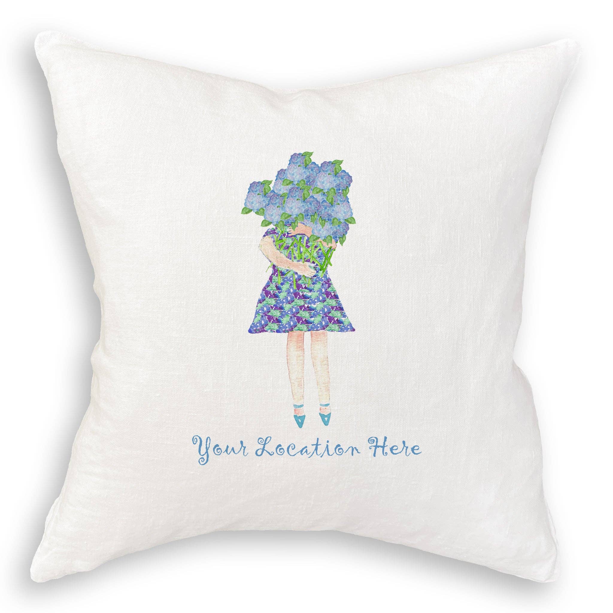 Lady with Hydrangeas Notecard & Hand Towel