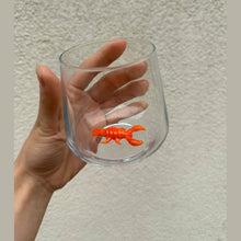 Load image into Gallery viewer, Handmade Tiny Lobster Figure Drinking Glass
