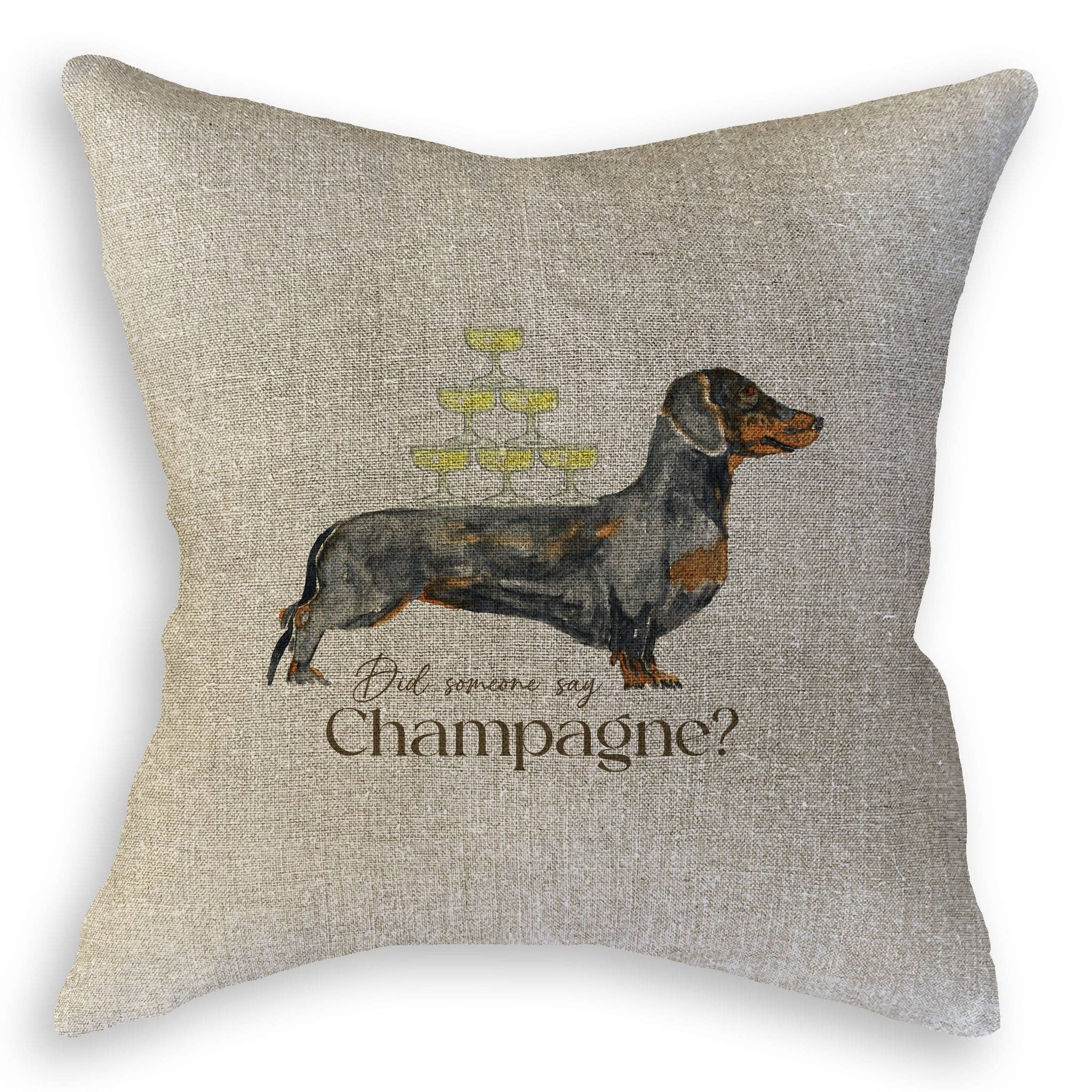 Dachshund with Champagne