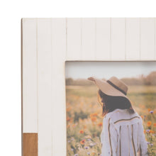 Load image into Gallery viewer, Resin Wood Casual Two-Tone Photo Frame - White, 4x6 in.

