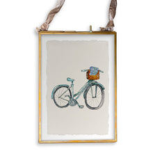 Load image into Gallery viewer, Blue Bike with Hydrangeas

