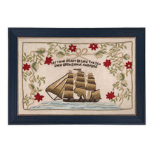 Load image into Gallery viewer, Let Your Heart Be Like The Sea Needlepoint Vintage PRINT
