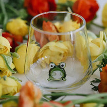 Load image into Gallery viewer, Frog Figurine Drinking Glass
