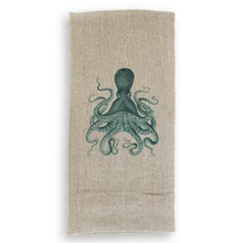 Load image into Gallery viewer, French Graffiti Natural Linen Hand Towels
