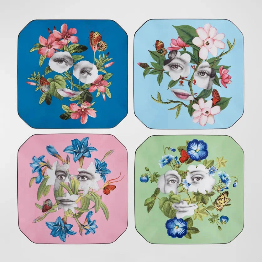 Set of 4 Dessert Plates Fete Vos Jeux