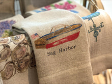 Load image into Gallery viewer, French Graffiti Natural Linen Hand Towels
