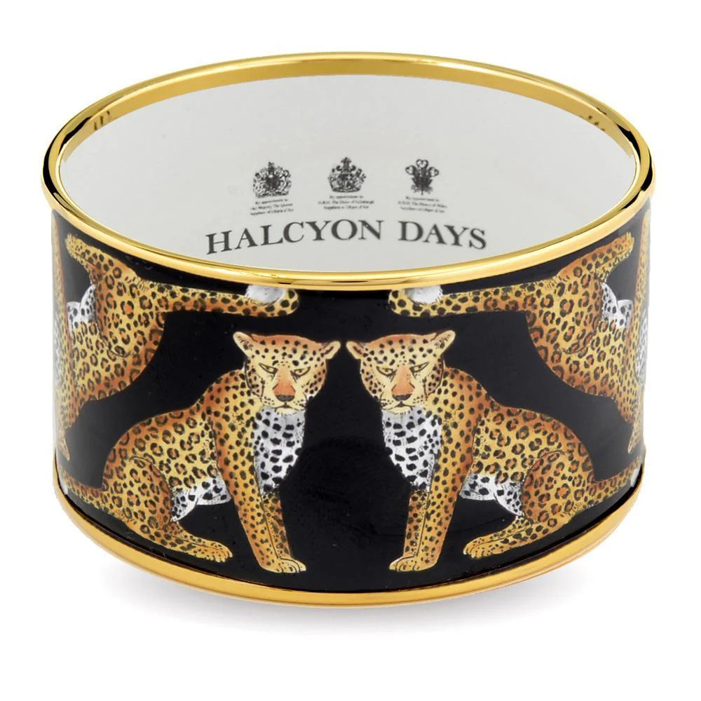 Halcyon Days Jewelry - Cheetah Cuff Bracelet (Black/Gold)