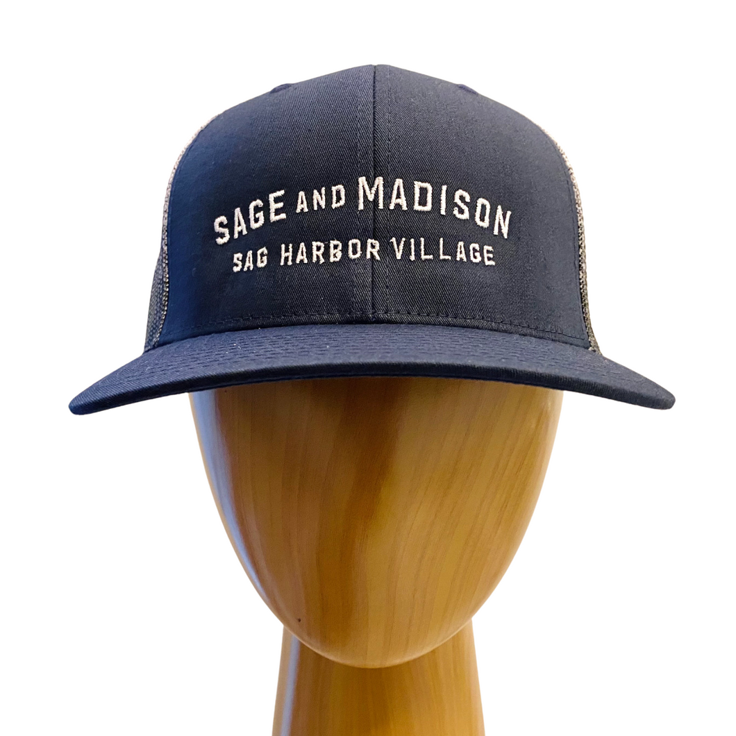 Sage and Madison Gradient Mesh Hat | Navy